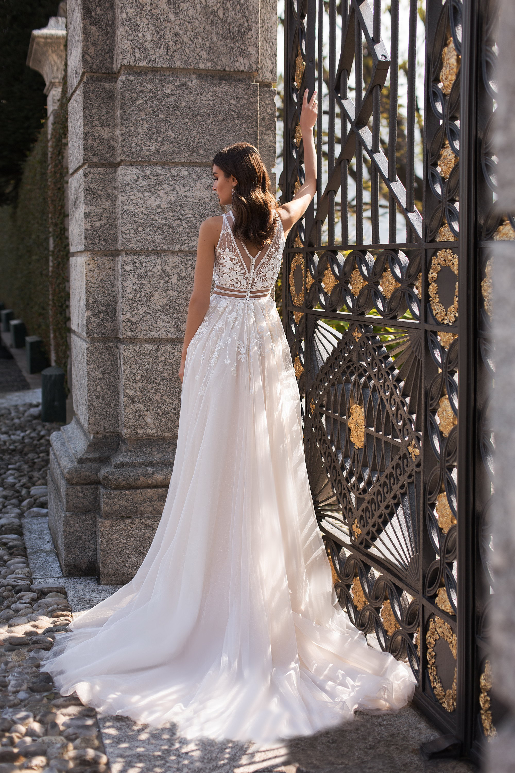 boho bohemian wedding dresses v neck lace apliques a line high split beach wedding dress sweep train bridal vestidos de novia