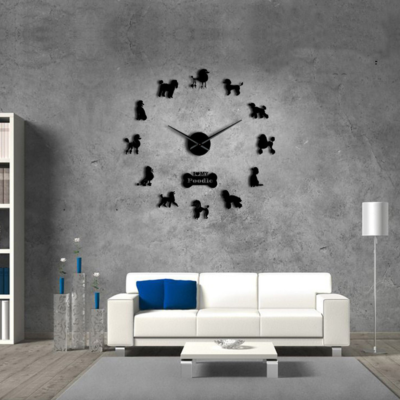 Creative DIY Wall Clock Bedroom Living Room Decoration Mirror Acrylic Clock Sticken Wall Poodle Pattern Mute
Creative DIY Wall Clock Bedroom Living Room Decoration Mirror Acrylic Clock Sticken Wall Poodle Pattern Mute