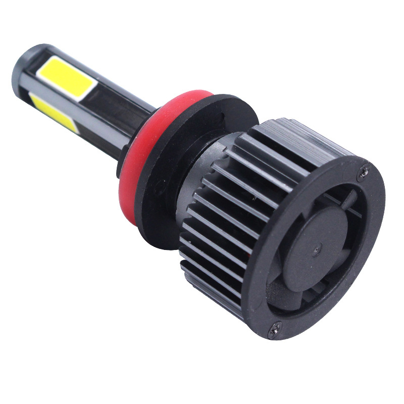 GT4 Car LED Headlight 4-Side COB Chips H1 H7 Super Bright High Low Beam Bulbs 10000LM Car Modification Auto Lamp 6000K