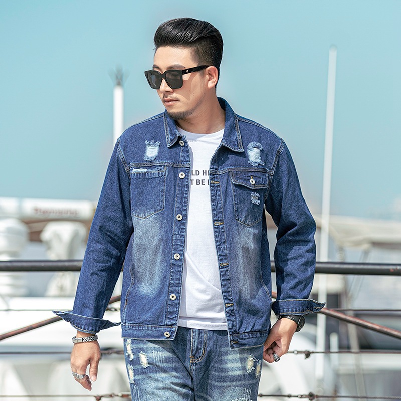2020 spring new men's clothing denim jacket tide brand wild cotton large size coat loose plus fat increase coat, 01
2020 spring new men's clothing denim jacket tide brand wild cotton large size coat loose plus fat increase coat, 01