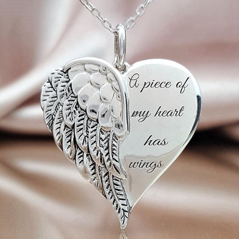 20pcs /lots New Hearts I Have A Pair of Wings Necklace Pendant Creative Angel Wings Lettering Necklaces for Women T-66, Silver
20pcs /lots New Hearts I Have A Pair of Wings Necklace Pendant Creative Angel Wings Lettering Necklaces for Women T-66, Silver