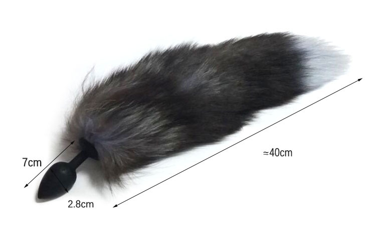 Adult Diary Silicone Butt Plug, Black Fox Tail Anal Plug, Soft Erotic Anal Beads Sex Toys For Women, Adult Games Sex Products C18112701 - view 7