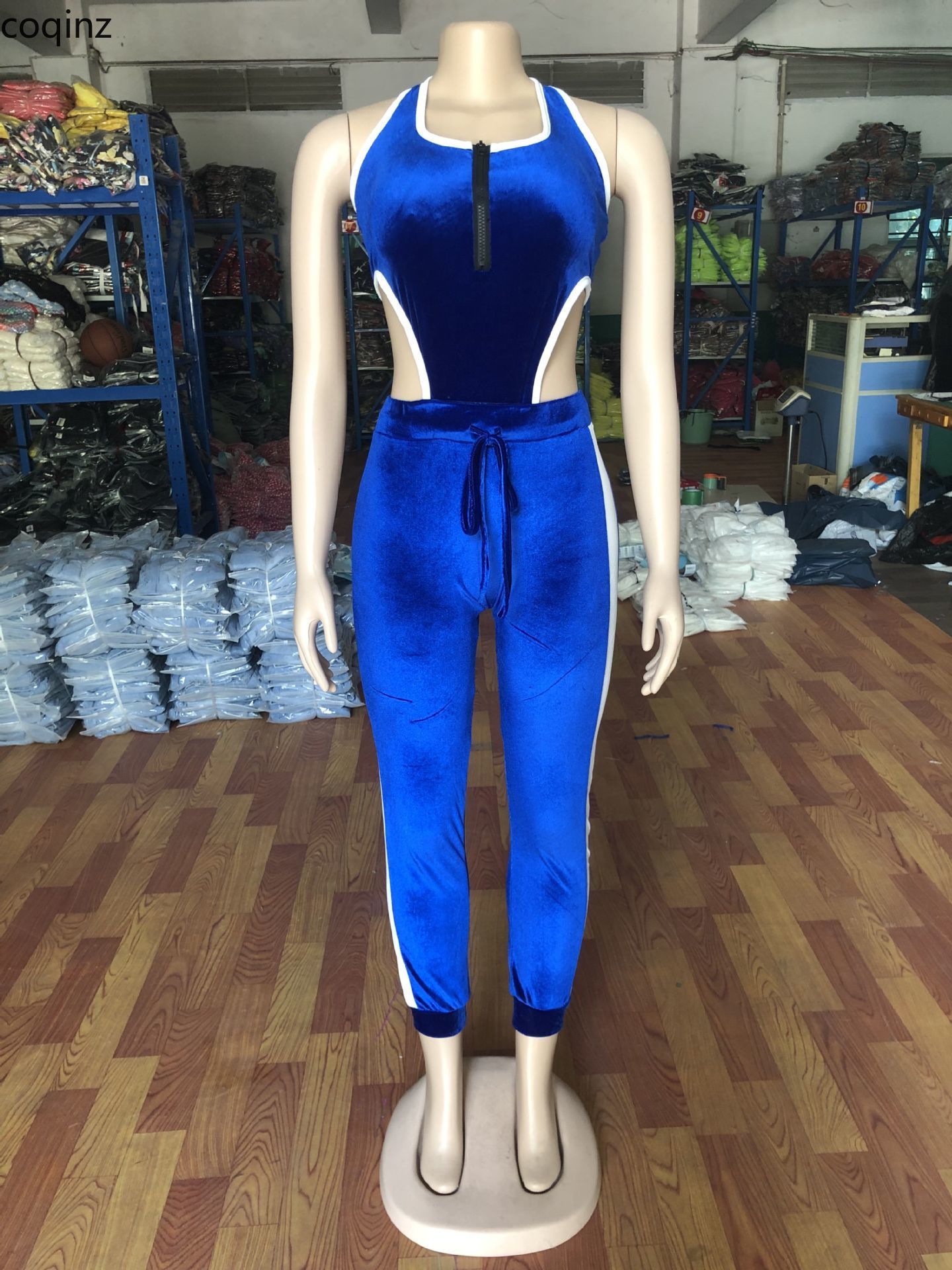 Plus Size Summer Two Piece Set Crop Top And Pants 2 Piece Set Women Club Outfits Matching Sets Ropa Para Mujer QJ5246