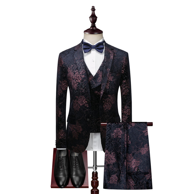 Suits men' suit set mens suit high fashion suit three-piecesuits blaze with pants and vest slim floral men' suits, Same as the picture
Suits men' suit set mens suit high fashion suit three-piecesuits blaze with pants and vest slim floral men' suits, Same as the picture