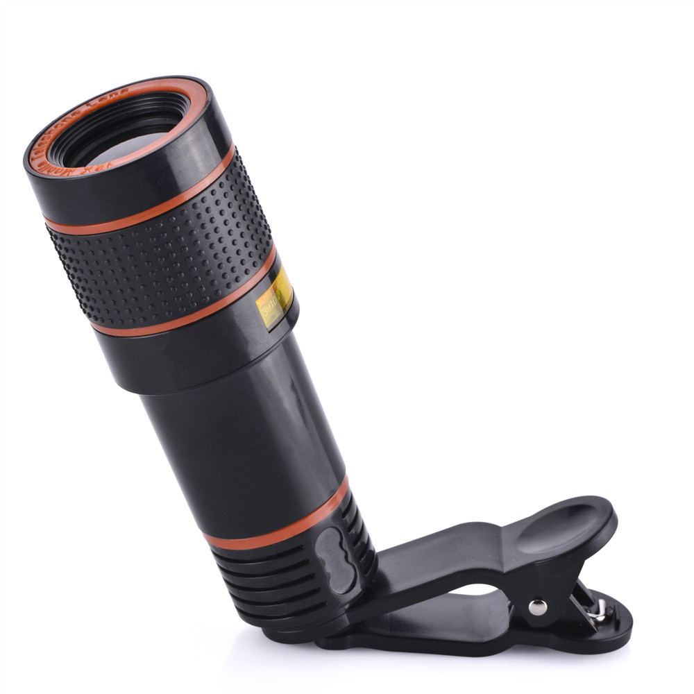 Universal Clip 8X 12X Zoom Cell Phone Telescope Lens Telepo External Smartphone Camera Lens For iPhone Samsung Huawei PDA439708695