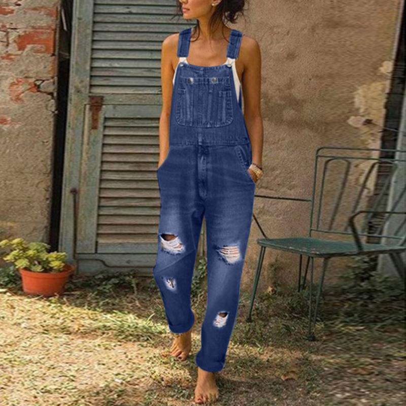 Women' Casual Washed Loose Jumpsuits Print Pants Denim Bib Jeans Overalls Casual Ripped Denim Jumpsuits Rompers 22g3, Blue
Women' Casual Washed Loose Jumpsuits Print Pants Denim Bib Jeans Overalls Casual Ripped Denim Jumpsuits Rompers 22g3, Blue