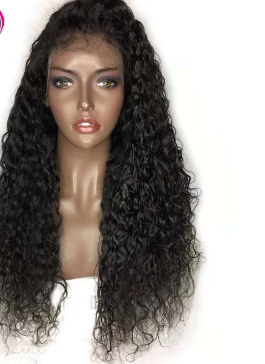 African american water wave full lace wig 360 pre plucked natural human hair 360 frontal wigs for black women 150% density DIva1