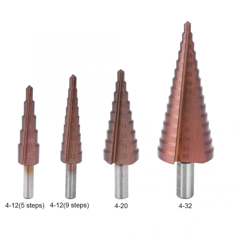 4-12 4-20 4-32 mm HSS Cobalt Coated Step Drill Bit Power Tools for Metal Wood Hole Cutter Cone Drill M35 Triangular Shank
4-12 4-20 4-32 mm HSS Cobalt Coated Step Drill Bit Power Tools for Metal Wood Hole Cutter Cone Drill M35 Triangular Shank