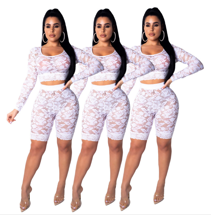 Women Long Sleeve Crop Tops And Biker Shorts Sweat Suits Sexy Lace Club Outfits Two Piece Sets, Black
Women Long Sleeve Crop Tops And Biker Shorts Sweat Suits Sexy Lace Club Outfits Two Piece Sets, Black