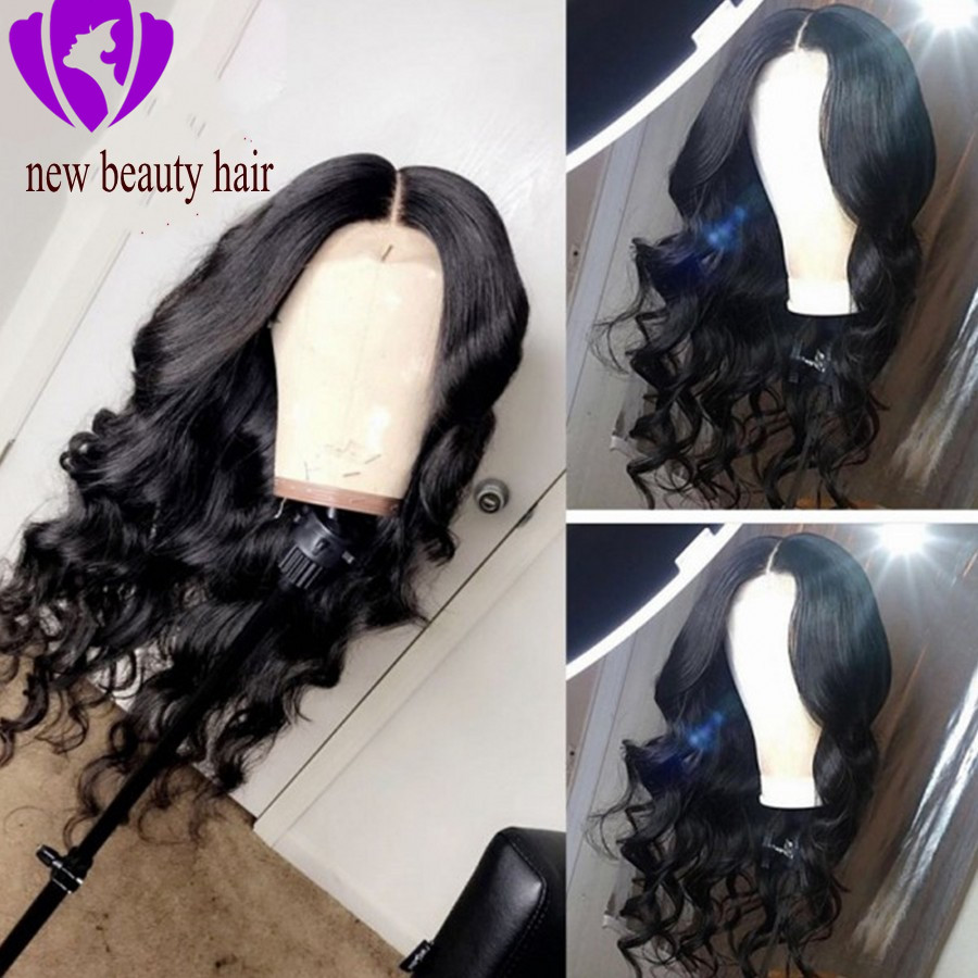 Free Shipping Long Wavy Synthetic Lace Front Wig Glueless Body Wave High Temperature Heat Resistant Fiber Hair Wigs For African Black Women