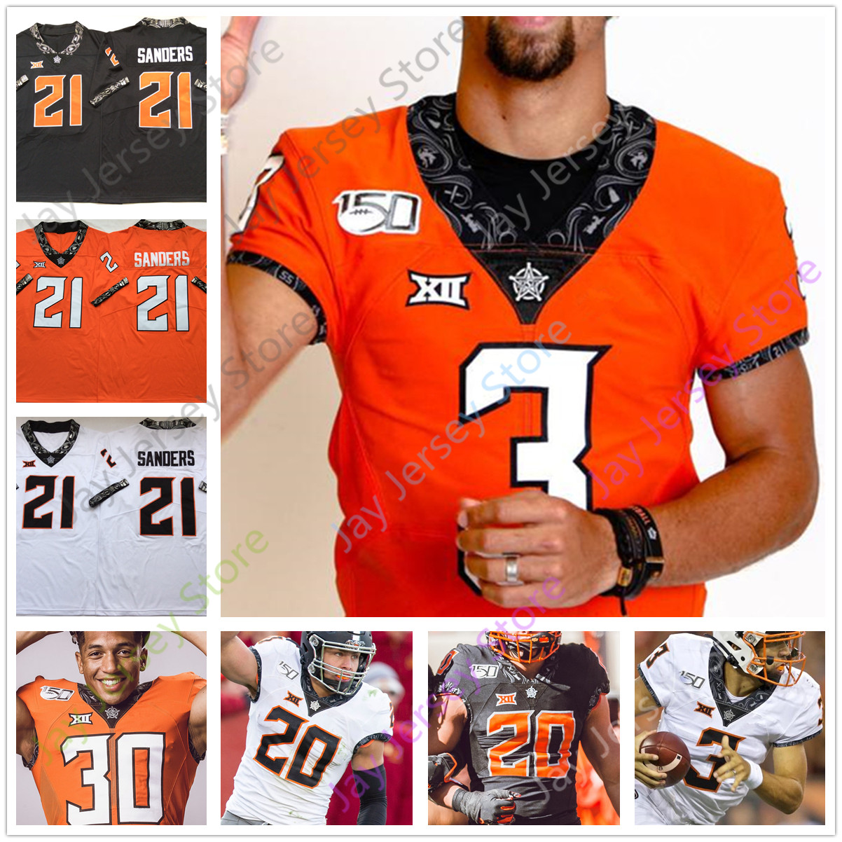 Oklahoma State Jersey College McCray Braydon Johnson Ogbongbemiga Cameron Murray Mason Rudolph Justin Gilbert Justin Blackmo, No extra patch
Oklahoma State Jersey College McCray Braydon Johnson Ogbongbemiga Cameron Murray Mason Rudolph Justin Gilbert Justin Blackmo, No extra patch