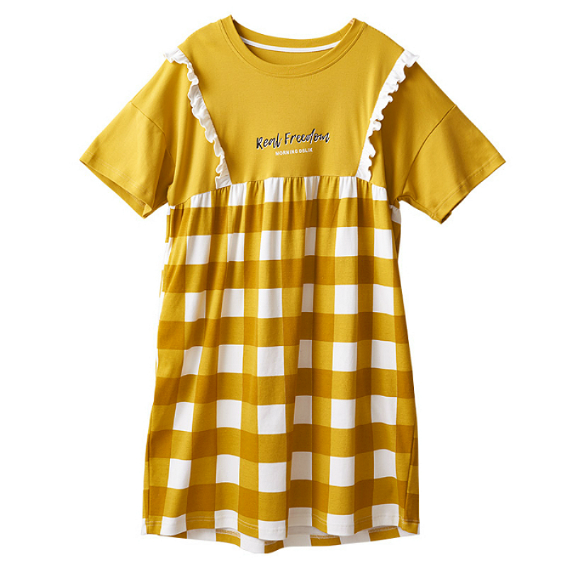 Women's 2020 new nightgown casual short sleeve fashion text cartoon printed comfortable nightgown ladies summer, Jyr-8503
Women's 2020 new nightgown casual short sleeve fashion text cartoon printed comfortable nightgown ladies summer, Jyr-8503