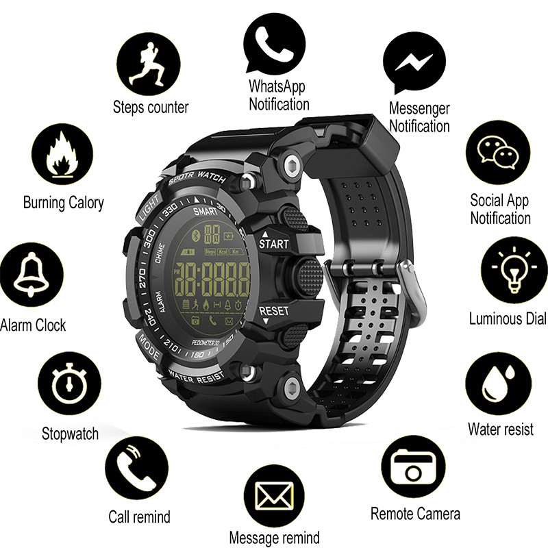 EX16 Smart Watch Bluetooth Waterproof IP67 Smart Wristwatch Relogios Pedometer Stopwatch Sport Bracelet For iPhone Android Phone Watch
EX16 Smart Watch Bluetooth Waterproof IP67 Smart Wristwatch Relogios Pedometer Stopwatch Sport Bracelet For iPhone Android Phone Watch