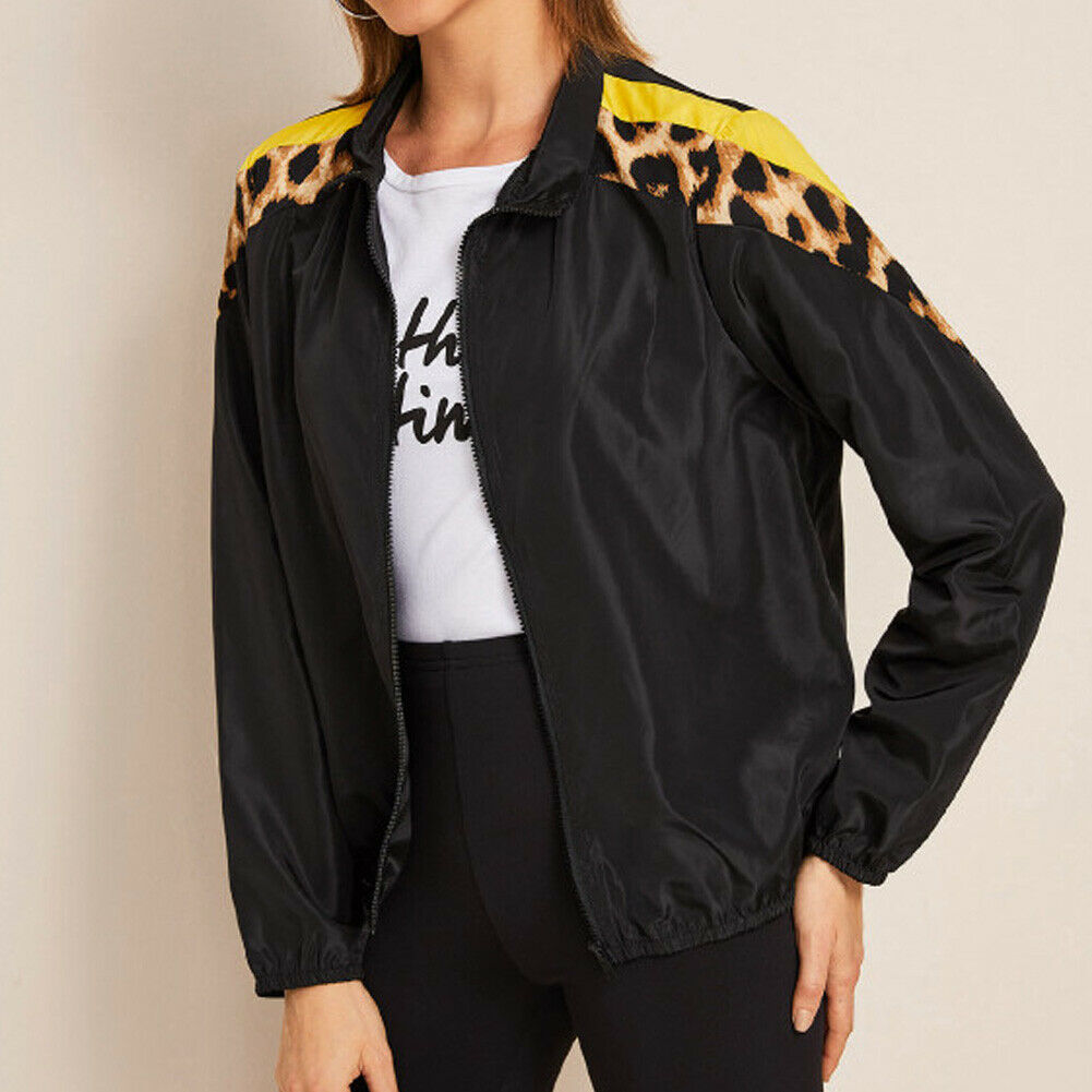 Women Stylish Autumn Leopard Stitching Jackets Coats Lady Zipper Punk Loose Short Coat Jacket Tops Cothes Outwear Outfits, As pic
Women Stylish Autumn Leopard Stitching Jackets Coats Lady Zipper Punk Loose Short Coat Jacket Tops Cothes Outwear Outfits, As pic
