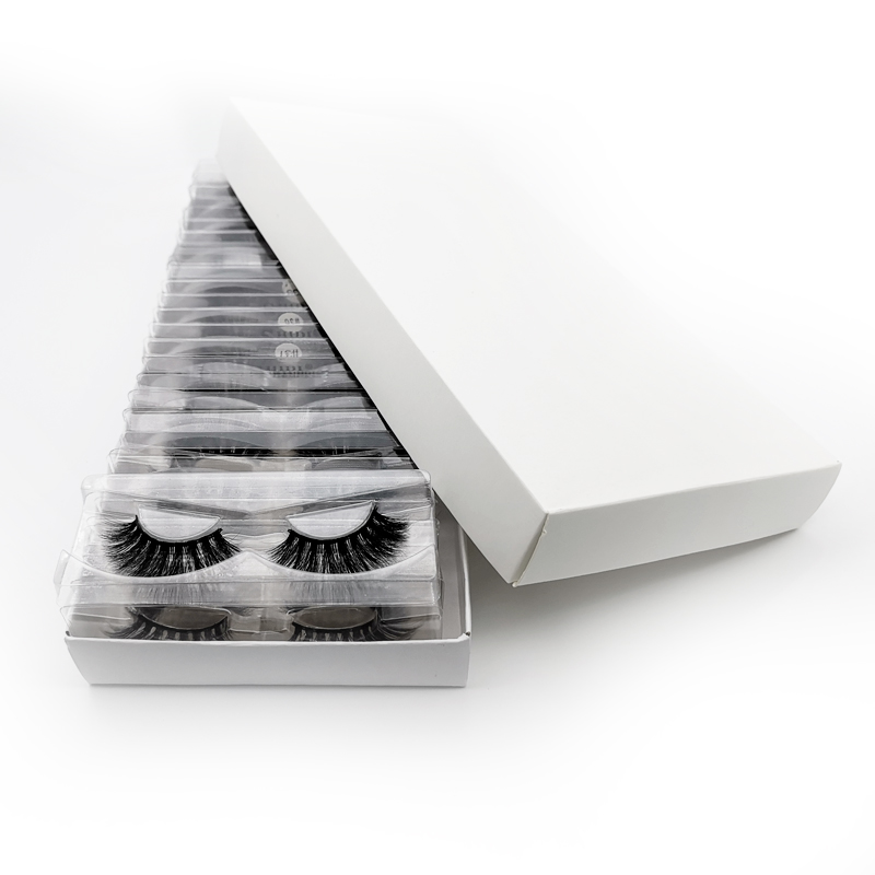 15mm Lashes Wholesale 3D Mink Eyelashes Custom Private Label Natural Fluffy False Eyelash Extensions Full Strip Lashes Makeup Mink Lashes