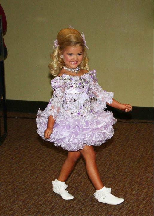 Eden Wood Lavender Girl's Pageant Dresses Vintage Party Cupcake Gowns Flower Girl Pretty Dress