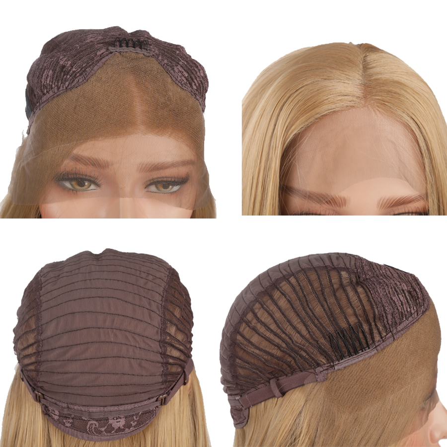 Stock simulation human hair lace wig Perruque Frontal Full blue color wig Long straight synthetic Lace Front Cosplay Wig For Women