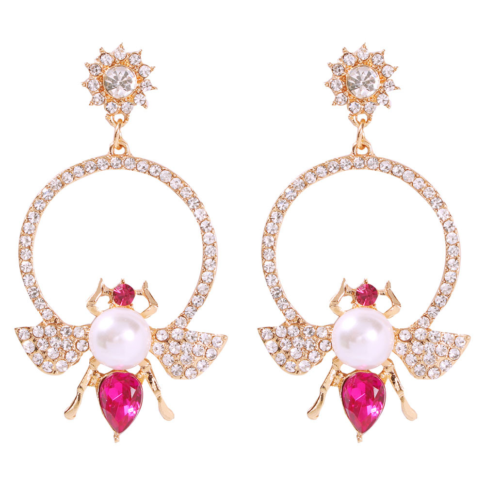Wholesale- fashion luxury designer exaggerated diamond rhinestone lovely cute insects bee pearl pendant stud earrings for women
Wholesale- fashion luxury designer exaggerated diamond rhinestone lovely cute insects bee pearl pendant stud earrings for women