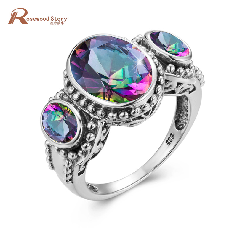 Cluster Rings Women Silver 925 Mystic Rainbow Topaz Ring Gemstones Oval Engrave Female Fine Jewelry June Birthstone Anillos
Cluster Rings Women Silver 925 Mystic Rainbow Topaz Ring Gemstones Oval Engrave Female Fine Jewelry June Birthstone Anillos