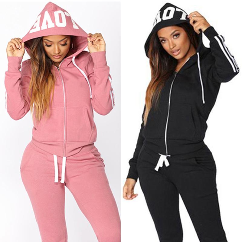 2020 Women Tracksuit 2 Piece Sports Set Hooded Pants Suits Solid Casual Female Clothes With Pockets Zipper Conjunto Feminino, Black
2020 Women Tracksuit 2 Piece Sports Set Hooded Pants Suits Solid Casual Female Clothes With Pockets Zipper Conjunto Feminino, Black