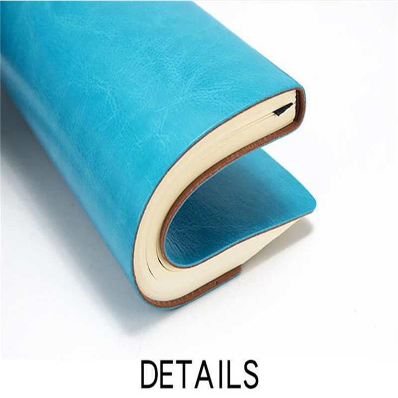 PU Leather Colorful Writing Notebook Diary Notepad Travel Journal Office Students Stationery 100 Sheets 200 Pages