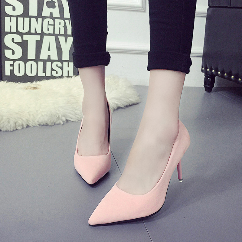 HOT Summer Women Shoes Pointed Toe Pumps Suede Leisure Dress Shoes High Heels Boat Wedding tenis feminino 7cm Sexy, Black
HOT Summer Women Shoes Pointed Toe Pumps Suede Leisure Dress Shoes High Heels Boat Wedding tenis feminino 7cm Sexy, Black