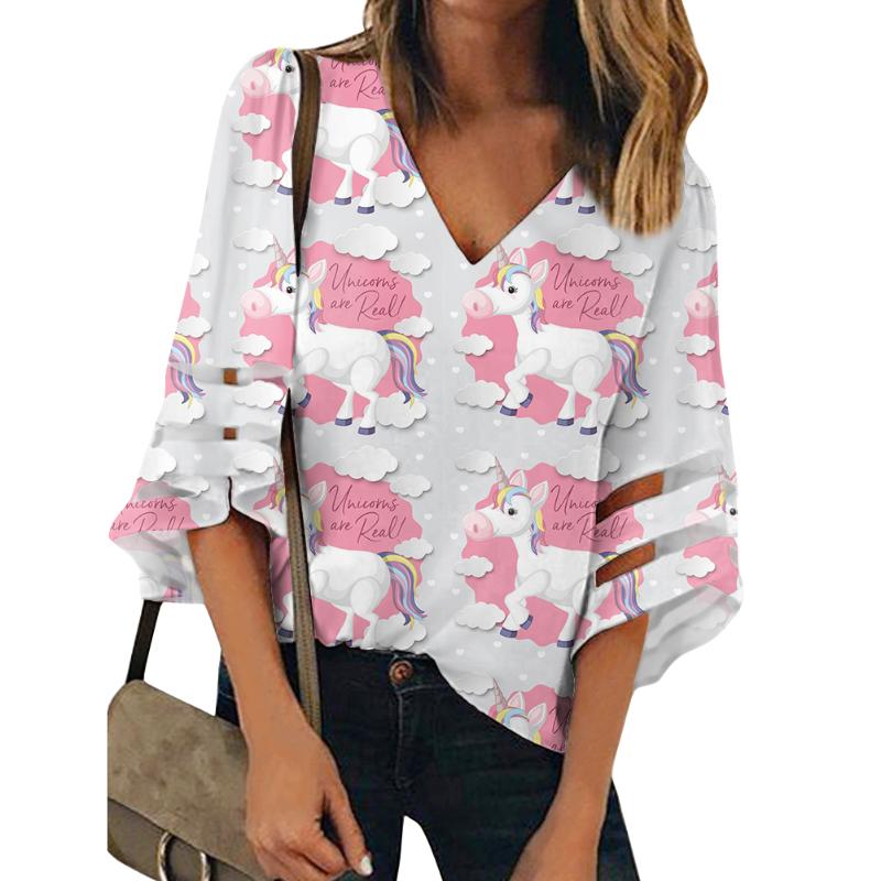 NOISYDESIGNS Women' V-neck Mesh Panel Blouses 3/4 Bell Sleeve Loose Ladies Pink Horse Tops Sexy Shirts Summer Feminina Blusas, Lmzy7445b3
NOISYDESIGNS Women' V-neck Mesh Panel Blouses 3/4 Bell Sleeve Loose Ladies Pink Horse Tops Sexy Shirts Summer Feminina Blusas, Lmzy7445b3