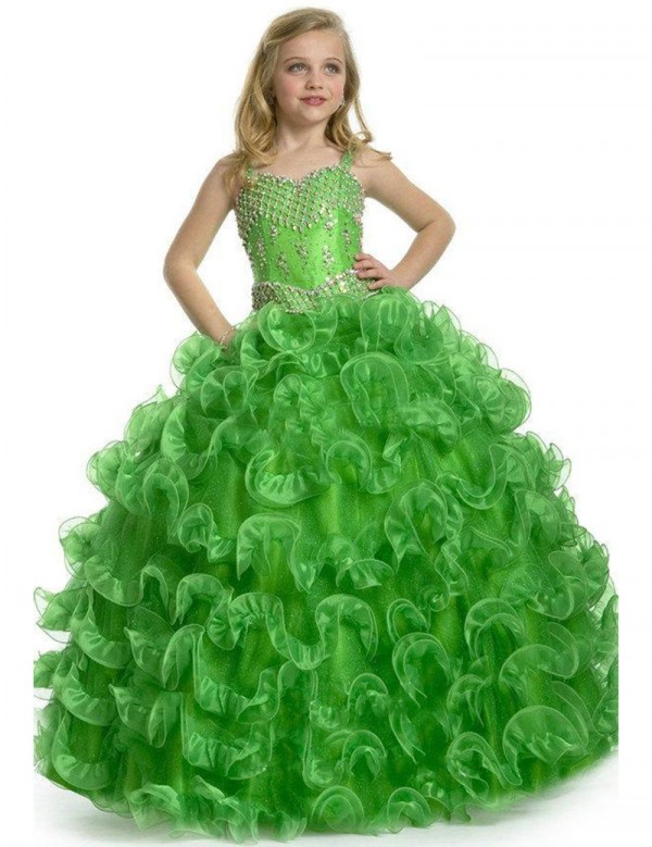 Spring 2020 Girls Pageant Dresses Beaded Bodice Ruffles Ball Gown Skirt Bright Green Organza Little Girls Prom Dresses, Blue
Spring 2020 Girls Pageant Dresses Beaded Bodice Ruffles Ball Gown Skirt Bright Green Organza Little Girls Prom Dresses, Blue