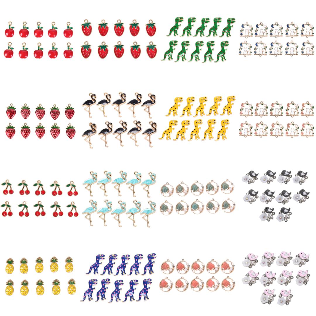 10pcs /set Fruit Dinosaur Flamingo Bag Shape Alloy Charms Pendant Beads Fit Bracelet For Women Girl Jewelry Making Accessories
10pcs /set Fruit Dinosaur Flamingo Bag Shape Alloy Charms Pendant Beads Fit Bracelet For Women Girl Jewelry Making Accessories
