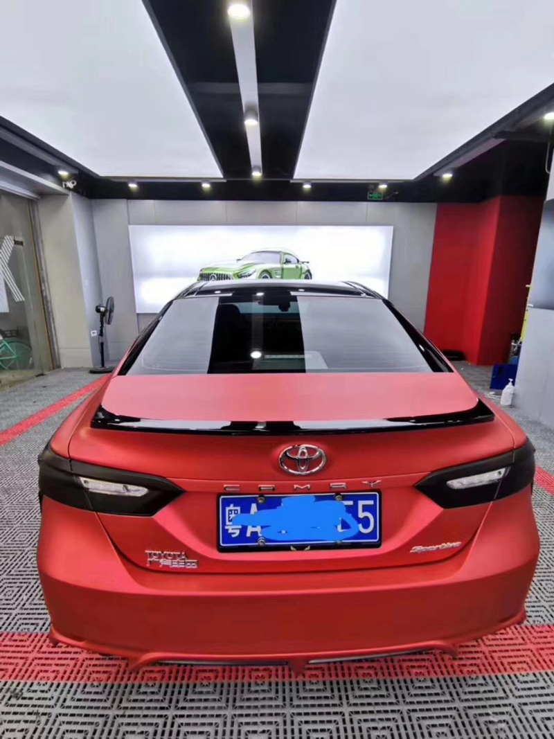 Ceramics Chrome Satin Red Vinyl Car Wrapping With Air Bubble Free Chrome Matt Film Vehicle Covering Sticker Foil Size1.52x20m/Roll