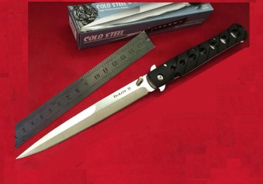 COLD STEEL 6inch Ti-Lite 26sxp silver 440 blade Folding Pocket Knife Survival Knife Xmas knife gift knives 1pcs Adul
COLD STEEL 6inch Ti-Lite 26sxp silver 440 blade Folding Pocket Knife Survival Knife Xmas knife gift knives 1pcs Adul