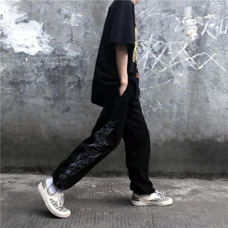 drawstring ankle- length men pants straight tube hip hop Korean loose casual pants clothing sweatpants 2020 new spring pant, Black
drawstring ankle- length men pants straight tube hip hop Korean loose casual pants clothing sweatpants 2020 new spring pant, Black