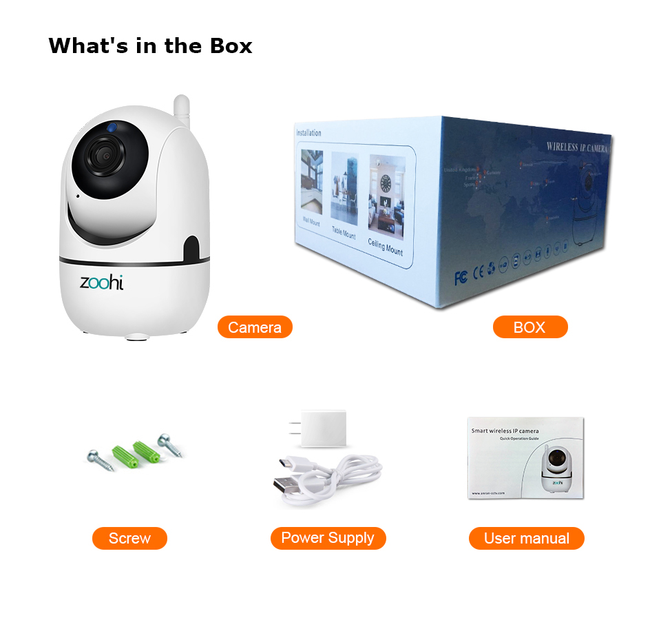 720P Auto Tracking IP Camera WiFi Baby Monitor Home Security IR Night Vision Wireless Surveillance CCTV