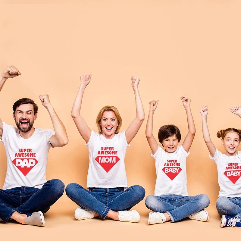 Family Matching Tees Super Awesome Dad Mom Baby Matching Clothes Summer Mommy and Me Matching Tshirt, A3
Family Matching Tees Super Awesome Dad Mom Baby Matching Clothes Summer Mommy and Me Matching Tshirt, A3