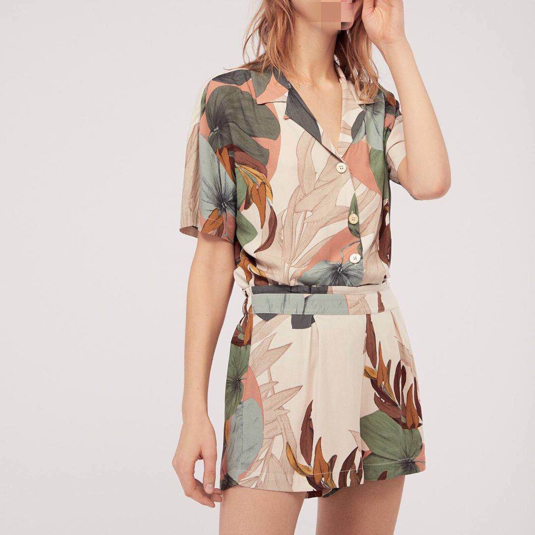 2019 Sleep Lounge Women Pajamas Sets Sexy Cotton Sleepwear Summer Pyjama Femme Flower Print Short Sleeve Pijama, As pic
2019 Sleep Lounge Women Pajamas Sets Sexy Cotton Sleepwear Summer Pyjama Femme Flower Print Short Sleeve Pijama, As pic