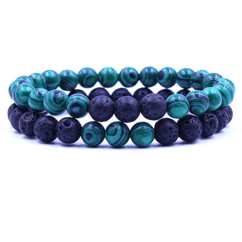Women Men Natural Lava Rock Beads Chakra Bracelets Healing Energy Stone Meditation Mala Bracelet Fashion Essential Oil Diffuser Jewelry
