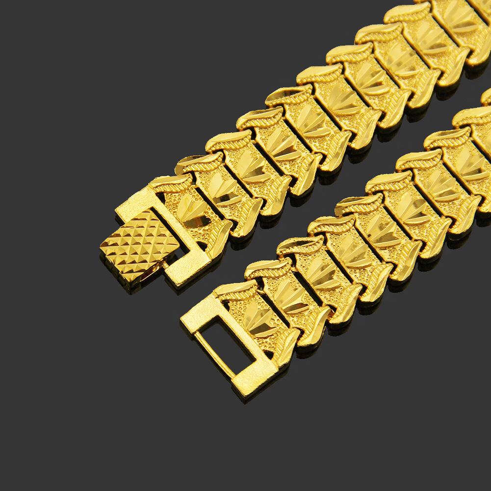 New Fashion personalized Mens Gold Chain Bracelets Hip Hop Street Rapper Chains Bracelet Jewelry Christmas Gifts for Men Guys for Sale