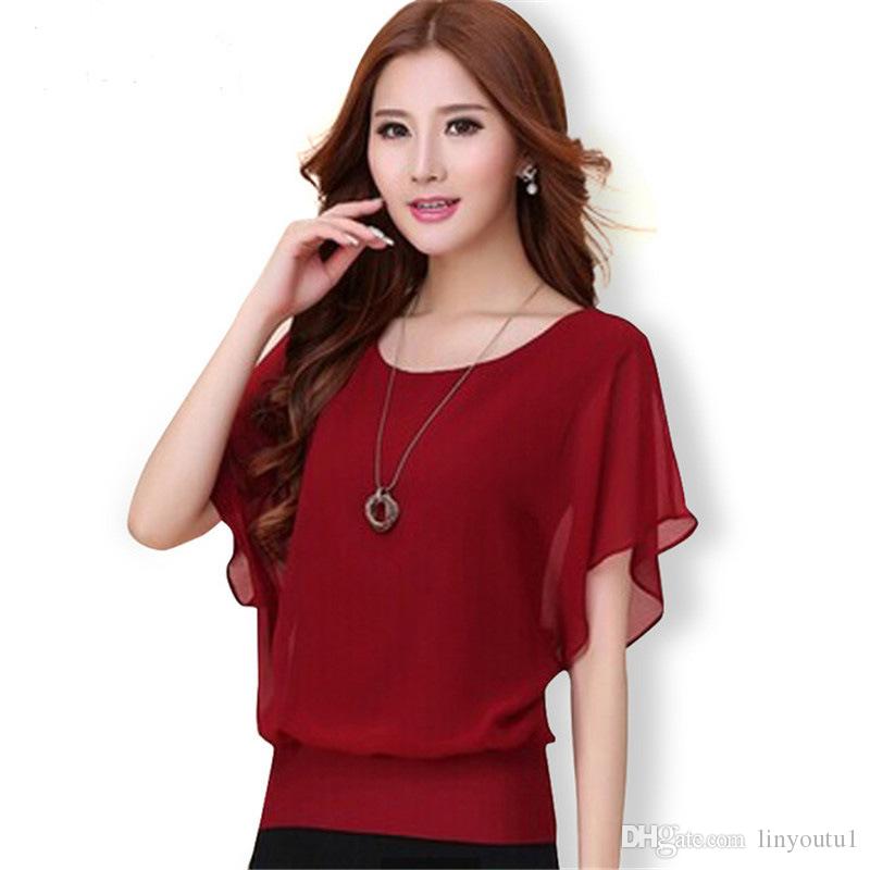 2020 plus size Blouse Women Tops feminine blouse Summer Chiffon Casual Shirts Ladies Shirt Clothing For Women Tops