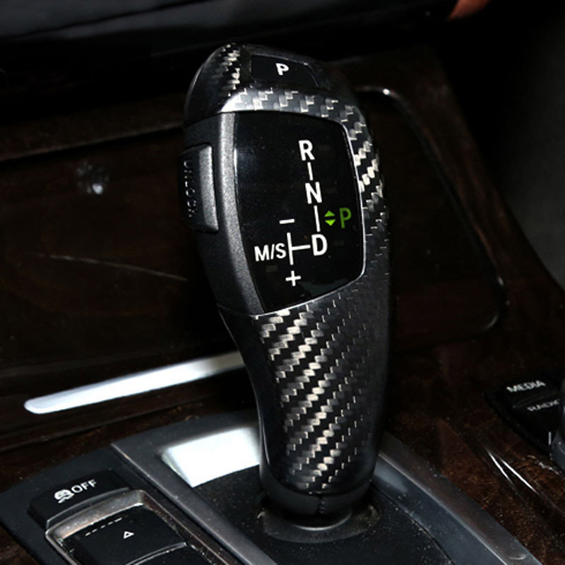 Carbon Fiber Inner Gear Shift Box Panel Frame Stickers Gear Knob Cover Trim Decoration sticker for BMW 5 series E60 F10 G30 Accessories