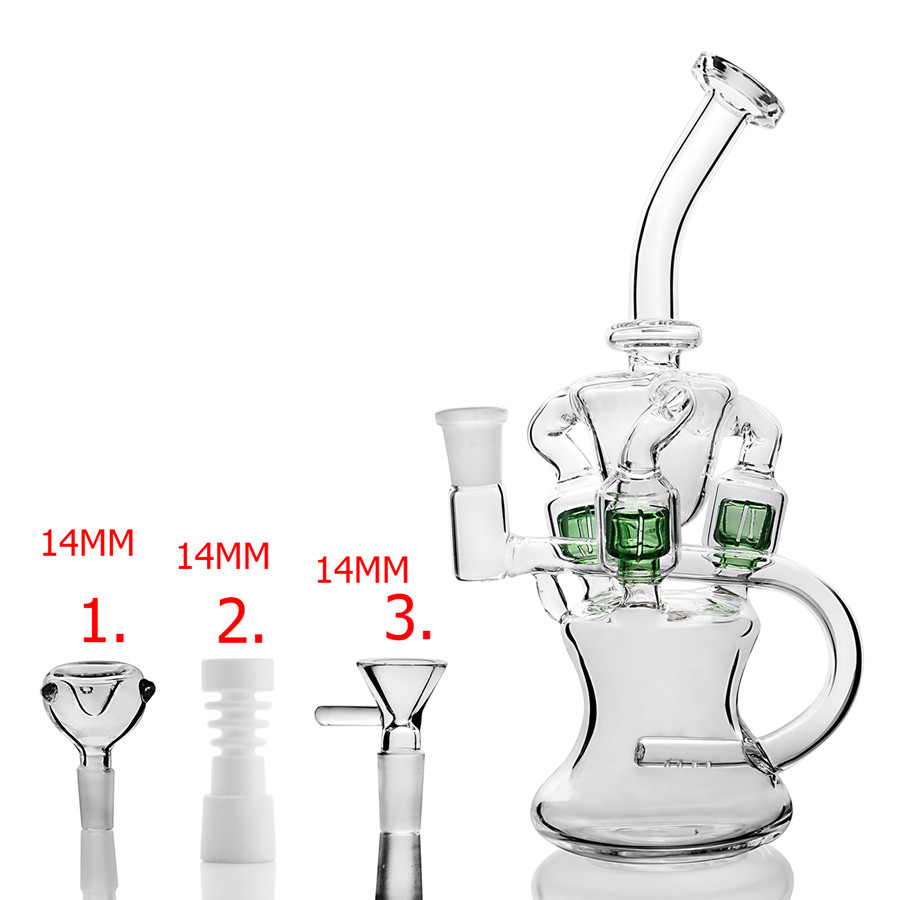 9.4 Inchs Green Blue Small Klein Recycler Bong Thick Glass Water Pipes Heady Dab Rigs Hookahs Shisha Bowl 14mm Joint
9.4 Inchs Green Blue Small Klein Recycler Bong Thick Glass Water Pipes Heady Dab Rigs Hookahs Shisha Bowl 14mm Joint