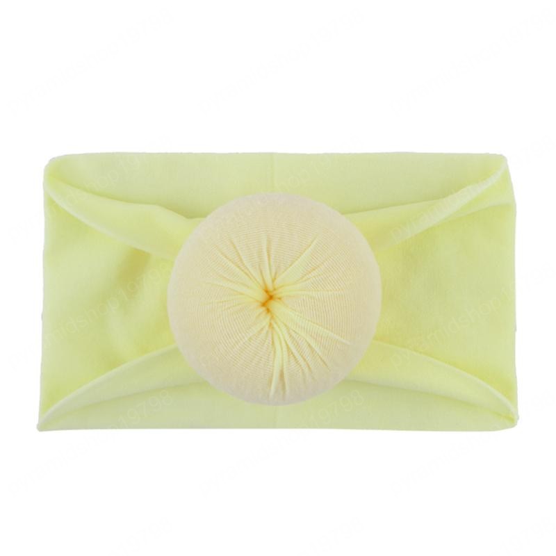 Baby Solid Turban 23 Colors Donuts Nylon Headwraps Bohemian Style Infant Baby Round Nylon Soft Wide Hair Band Kids Headbands