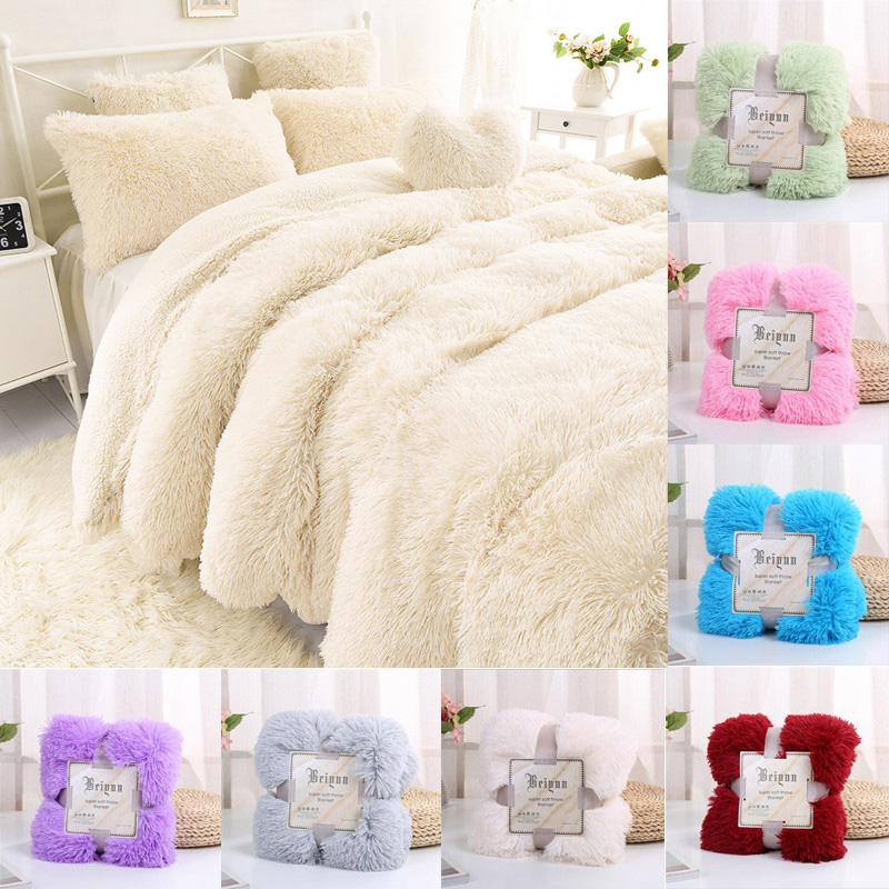 New Super Soft Shaggy Fur Blanket Ultra Plush Decorative Blanket 130*160cm/160*200cm Winter Blankets For Bed Sofa
New Super Soft Shaggy Fur Blanket Ultra Plush Decorative Blanket 130*160cm/160*200cm Winter Blankets For Bed Sofa