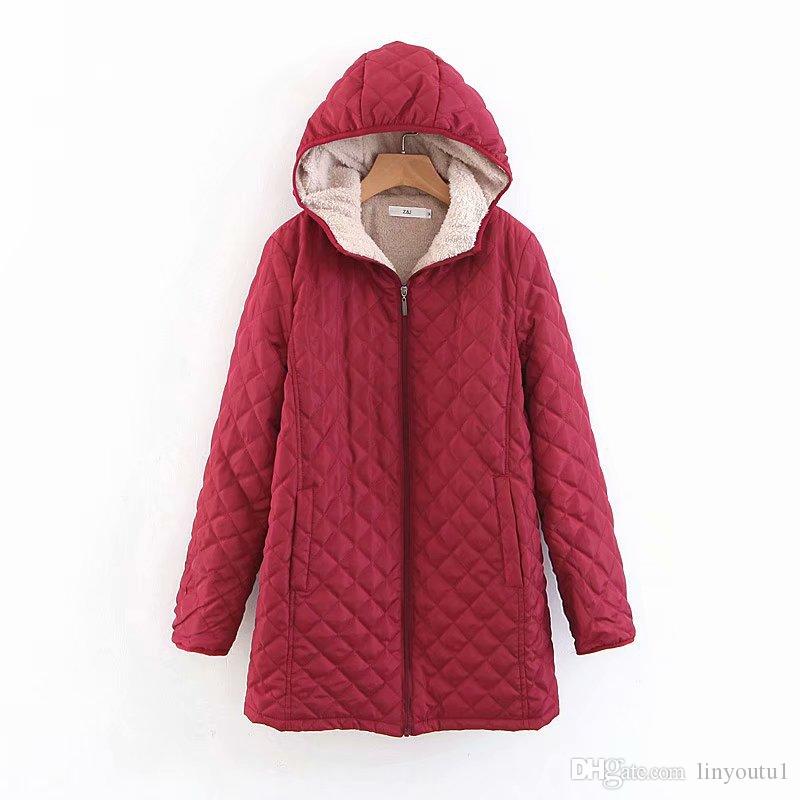 women coats Fashion Winter Women Long Sleeve Hooded Sweatshirt Coat Warm Thicken Zipper Outerwear Hoodies Jacket Female Coats