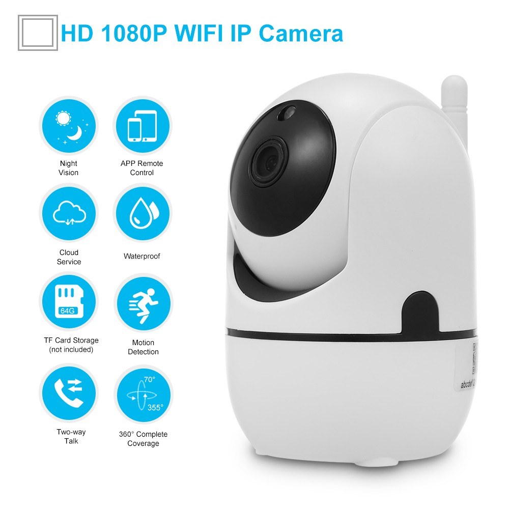 Wifi IP Camera 1080P Wireless Video Cameras Baby Monitor Two Way Audio with Motion Detection Tracking Voice Alarm Night Vision Home Security
