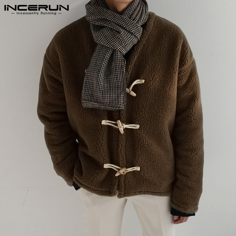 Winter Fashion Men Jackets Coats Faux Lambswool Single Breasted Casual Outerwear Solid Streetwear Long Sleeve Coat 2019 INCERUN, Black
Winter Fashion Men Jackets Coats Faux Lambswool Single Breasted Casual Outerwear Solid Streetwear Long Sleeve Coat 2019 INCERUN, Black