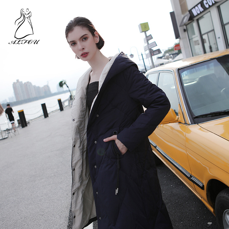 Brand discount women' down jacket female 2019 new hooded white duck down oversize padded long jacket women, Black
Brand discount women' down jacket female 2019 new hooded white duck down oversize padded long jacket women, Black