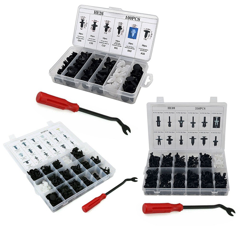 100/415/350pcs Auto Fastener Clip Mixed Car Body Push Retainer Pin Rivet Bumper Door Trim Panel Retainer Fastener Kit
100/415/350pcs Auto Fastener Clip Mixed Car Body Push Retainer Pin Rivet Bumper Door Trim Panel Retainer Fastener Kit