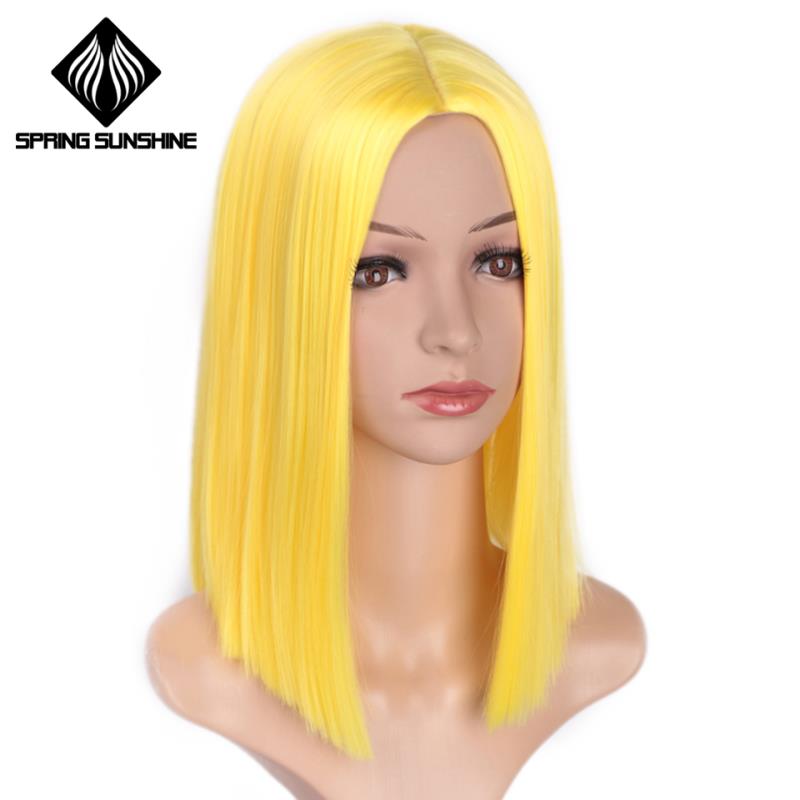 Spring sunshine Short Straight Bob Purple Yellow Orange Pink Synthetic Wigs For Women 12 Inch Middle Part Glueless Cosplay Wigs
Spring sunshine Short Straight Bob Purple Yellow Orange Pink Synthetic Wigs For Women 12 Inch Middle Part Glueless Cosplay Wigs