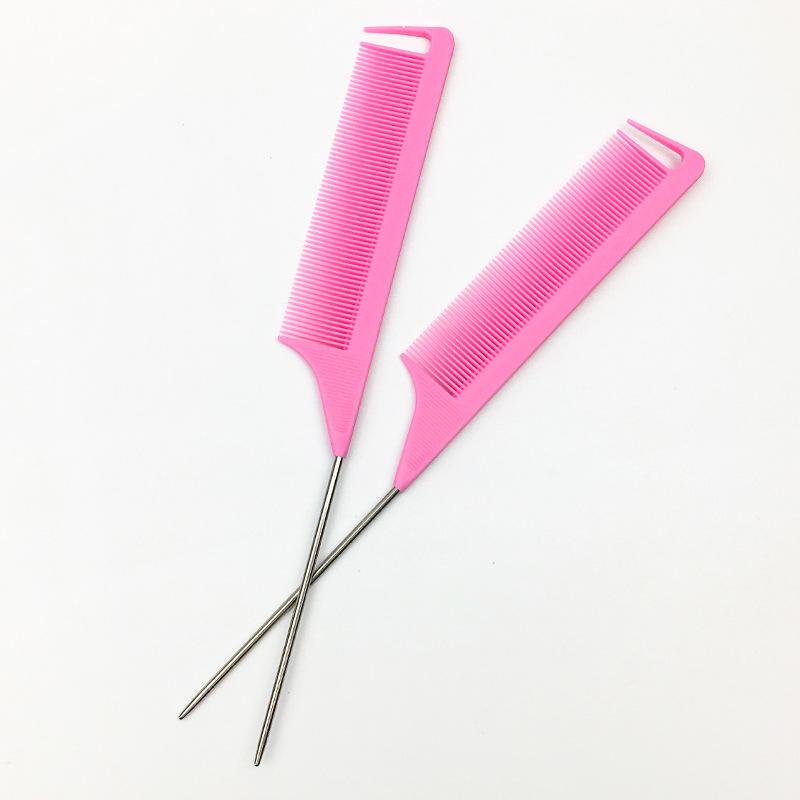 Pink Fine-tooth Anti-static Rat tail Comb 220x30mm Metal Pin Hair Styling tool hair salon beauty use, Silver
Pink Fine-tooth Anti-static Rat tail Comb 220x30mm Metal Pin Hair Styling tool hair salon beauty use, Silver