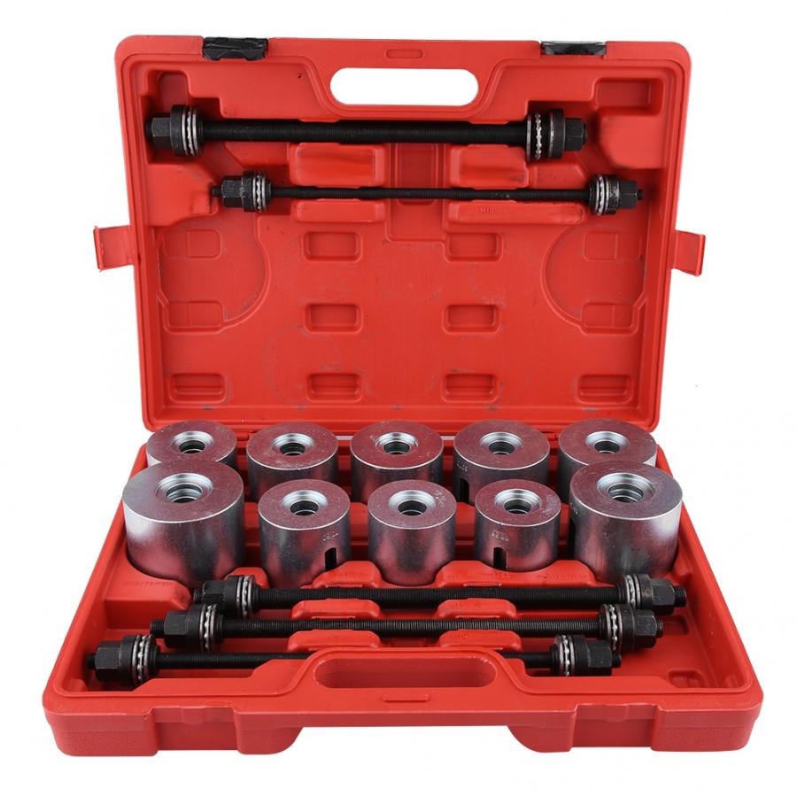 27pcs Car Universal Bush Bearing Removal Insertion Tools Set Press Pull Sleeve Kit Pulling Spindles and Nuts
27pcs Car Universal Bush Bearing Removal Insertion Tools Set Press Pull Sleeve Kit Pulling Spindles and Nuts